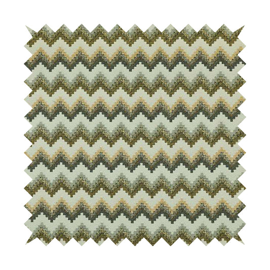 Chevron Pattern Material Grey Yellow Upholstery Fabric JO-989