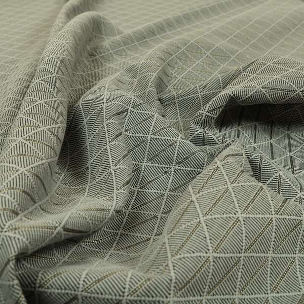 Geometric Modern Pattern Material Grey Furnishing Upholstery Fabric JO-990 - Made To Measure Curtains