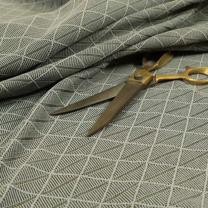 Geometric Modern Pattern Material Grey Furnishing Upholstery Fabric JO-990 - Made To Measure Curtains