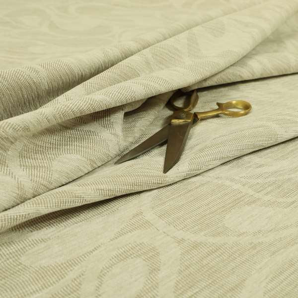 Large Floral Pattern Beige Colour Chenille Furnishing Fabric JU030316-14