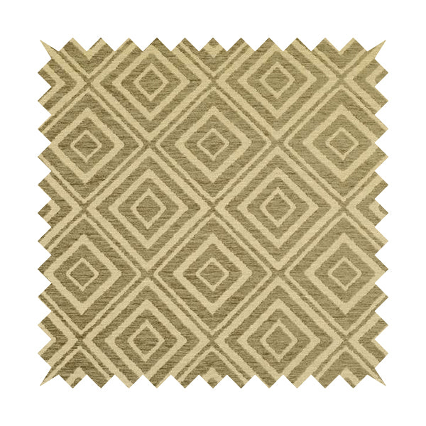 Geometric Designer Pattern Beige Colour Chenille Upholstery Interior Fabric JU030316-16