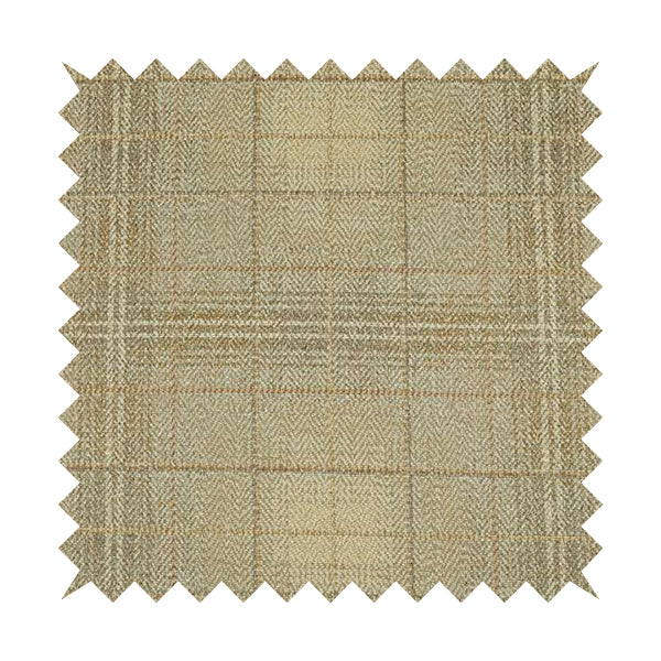 Tartan Pattern Beige Colour Chenille Furnishing Fabric JU030316-20