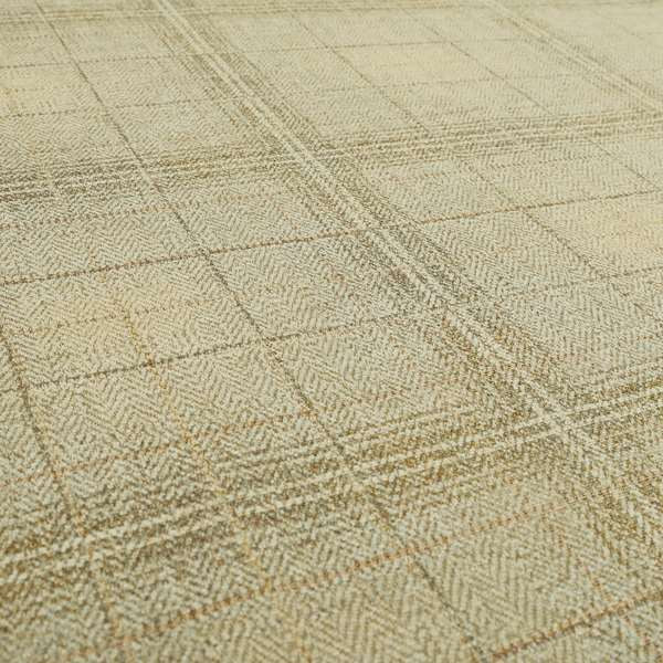 Tartan Pattern Beige Colour Chenille Furnishing Fabric JU030316-20