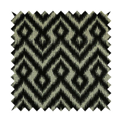 Designer Kilim Heavyweight Woven Black Chenille Upholstery Fabric JU030316-39