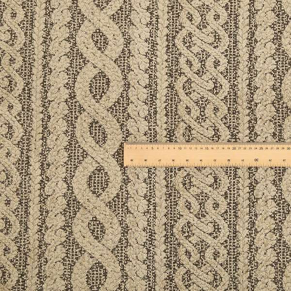 Damask Theme Pattern Brown Heavyweight Textured Chenille Upholstery Fabric JU050516-01