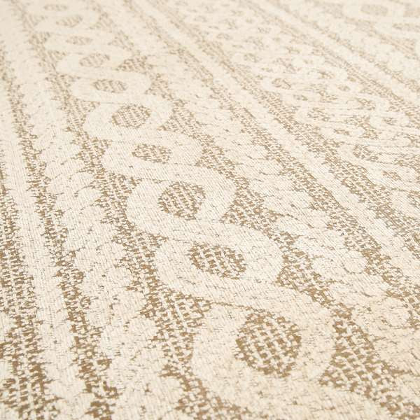 Damask Theme Pattern Cream Heavyweight Textured Chenille Upholstery Fabric JU050516-04