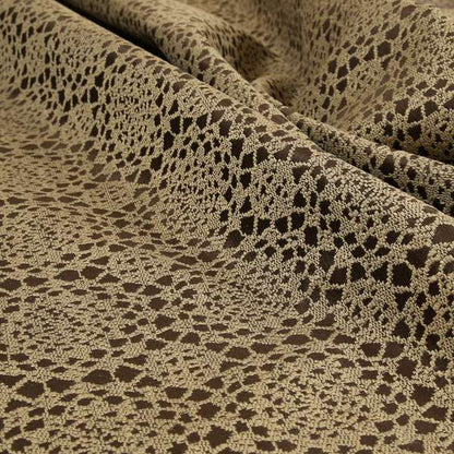 Geometric Medallion Pattern Brown Textured Chenille Upholstery Fabric JU050516-06