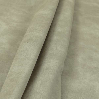 Kansas Distressed Cream Off White Coloured Velour Velvet Upholstery Curtains Fabric - Roman Blinds