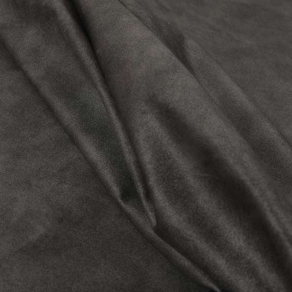 Kansas Distressed Grey Coloured Velour Velvet Upholstery Curtains Fabric - Roman Blinds