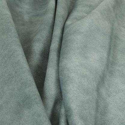 Kansas Distressed Sky Blue Coloured Velour Velvet Upholstery Curtains Fabric - Roman Blinds