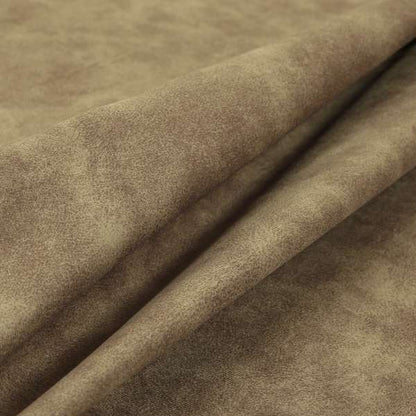 Kansas Distressed Beige Coloured Velour Velvet Upholstery Curtains Fabric