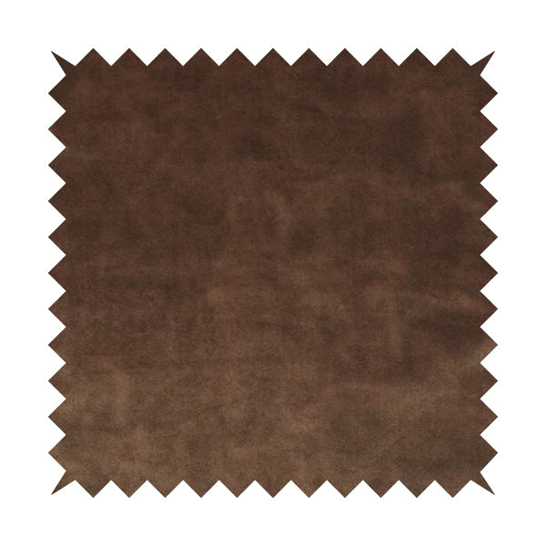 Kansas Distressed Caramel Brown Coloured Velour Velvet Upholstery Curtains Fabric - Roman Blinds