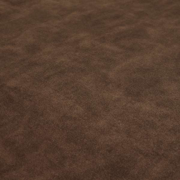 Kansas Distressed Caramel Brown Coloured Velour Velvet Upholstery Curtains Fabric