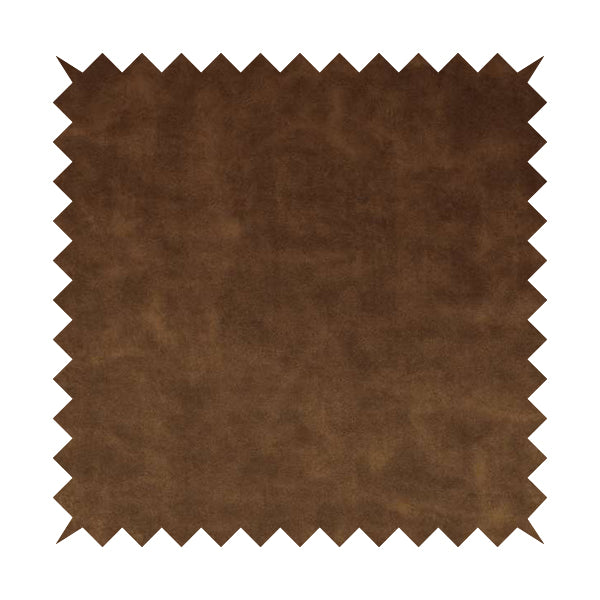 Kansas Distressed Tawny Brown Coloured Velour Velvet Upholstery Curtains Fabric