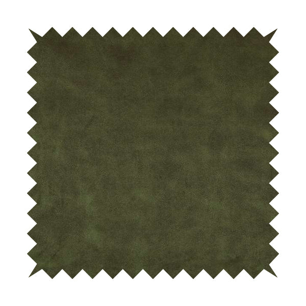 Kansas Distressed Army Green Coloured Velour Velvet Upholstery Curtains Fabric - Roman Blinds