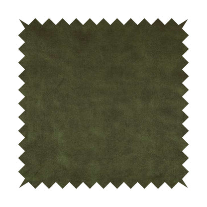 Kansas Distressed Army Green Coloured Velour Velvet Upholstery Curtains Fabric - Made To Measure Curtains