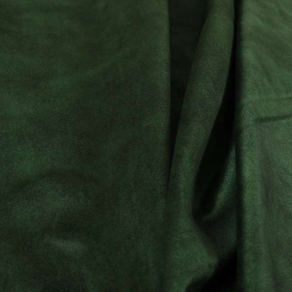 Kansas Distressed Pine Green Coloured Velour Velvet Upholstery Curtains Fabric - Roman Blinds