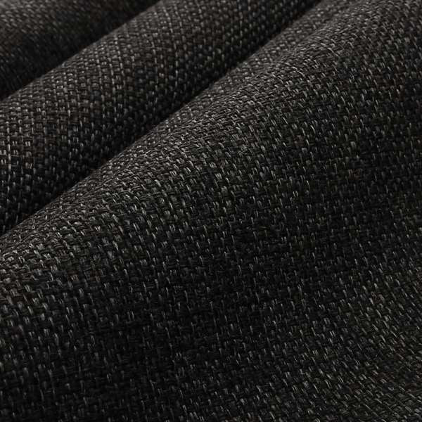 Karen Hopsack Thick Weave Black Colour Upholstery Fabric - Roman Blinds