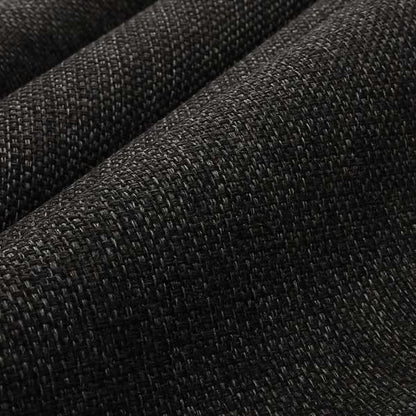 Karen Hopsack Thick Weave Black Colour Upholstery Fabric - Roman Blinds