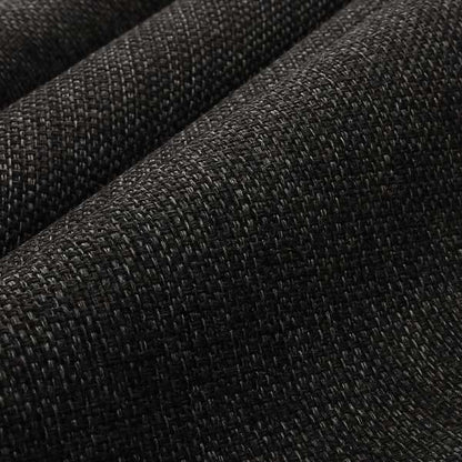 Karen Hopsack Thick Weave Black Colour Upholstery Fabric