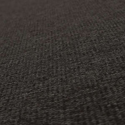 Karen Hopsack Thick Weave Black Colour Upholstery Fabric