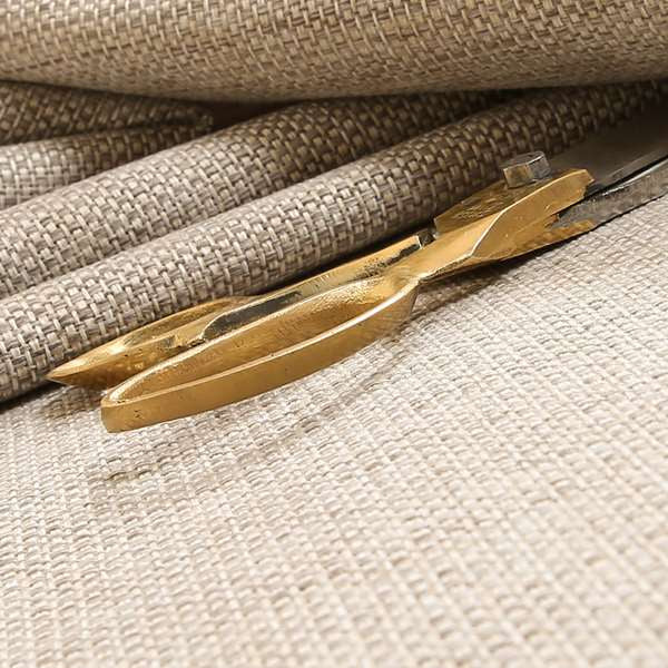 Karen Hopsack Thick Weave Beige Colour Upholstery Fabric - Roman Blinds