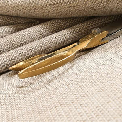 Karen Hopsack Thick Weave Beige Colour Upholstery Fabric