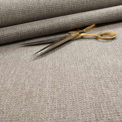 Karen Hopsack Thick Weave Silver Light Grey Colour Upholstery Fabric - Roman Blinds