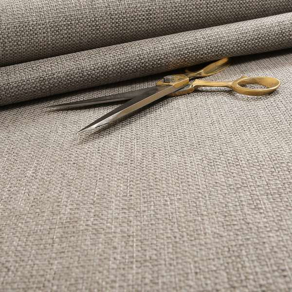 Karen Hopsack Thick Weave Silver Light Grey Colour Upholstery Fabric