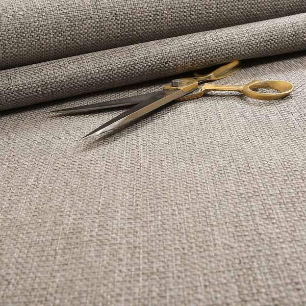 Karen Hopsack Thick Weave Silver Light Grey Colour Upholstery Fabric - Handmade Cushions