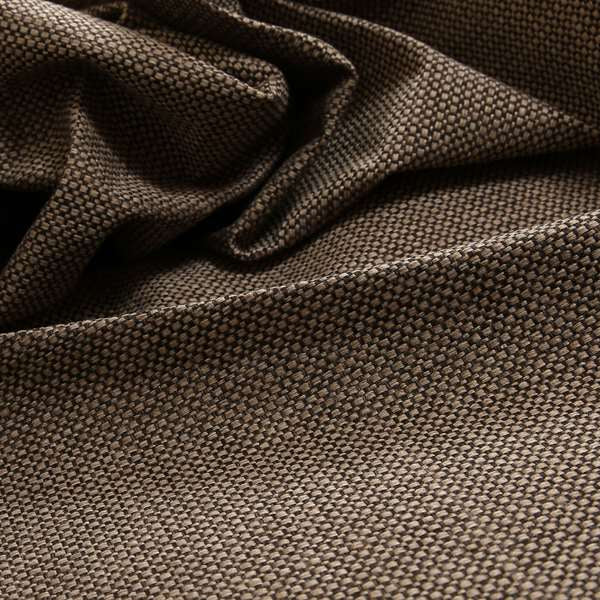 Karen Hopsack Thick Weave Brown Colour Upholstery Fabric - Roman Blinds