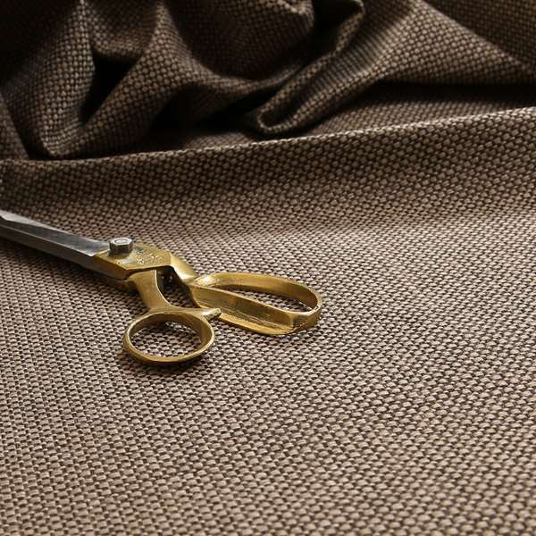 Karen Hopsack Thick Weave Brown Colour Upholstery Fabric - Roman Blinds