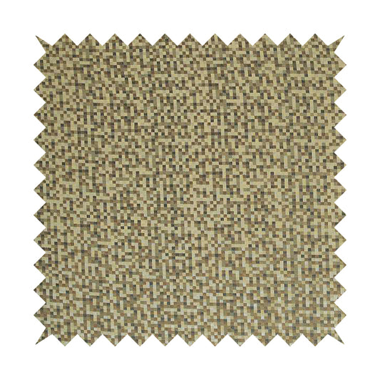 Katy Polka Square Checked Pattern Beige Upholstery Fabric