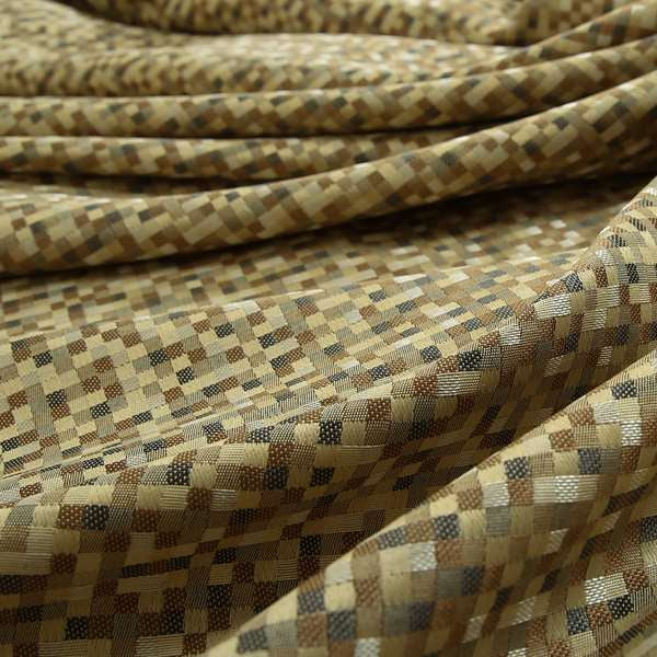 Checked Pattern Beige Katy Polka Square Checked Pattern Beige Upholstery Fabric – Yorkshire ...