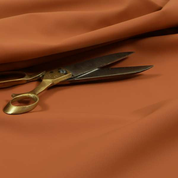 Kenya Matt Soft Faux Leather In Orange Peach Colour Upholstery Fabrics