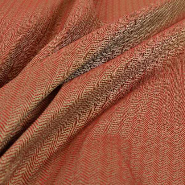 Kirkwall Herringbone Furnishing Fabric In Pink Colour - Roman Blinds