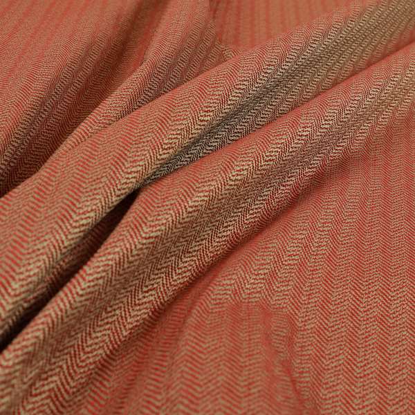 Kirkwall Herringbone Furnishing Fabric In Pink Colour - Made To Measure Curtains