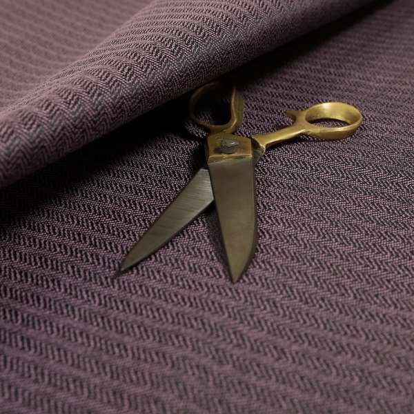 Kirkwall Herringbone Furnishing Fabric In Purple Colour - Handmade Cushions