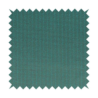 Kirkwall Herringbone Furnishing Fabric In Teal Blue Colour - Made To Measure Curtains