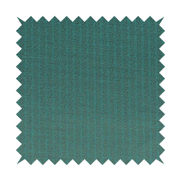 Kirkwall Herringbone Furnishing Fabric In Teal Blue Colour - Handmade Cushions