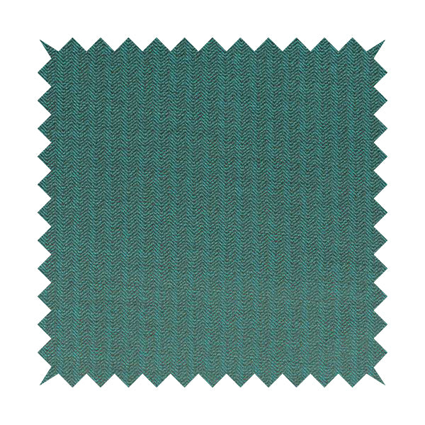 Kirkwall Herringbone Furnishing Fabric In Teal Blue Colour