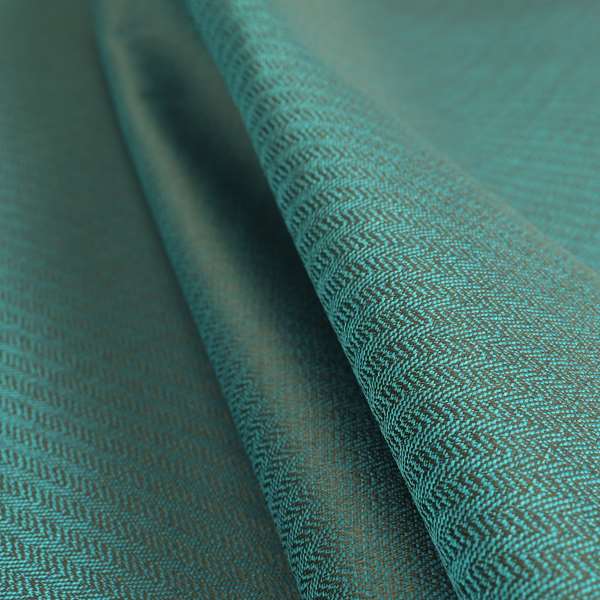 Kirkwall Herringbone Furnishing Fabric In Teal Blue Colour - Handmade Cushions