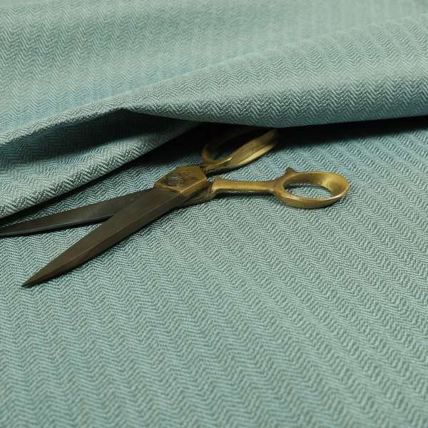 Kirkwall Herringbone Furnishing Fabric In Blue Colour - Roman Blinds