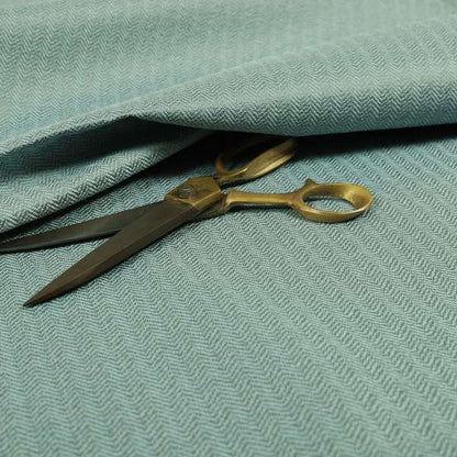 Kirkwall Herringbone Furnishing Fabric In Blue Colour - Roman Blinds