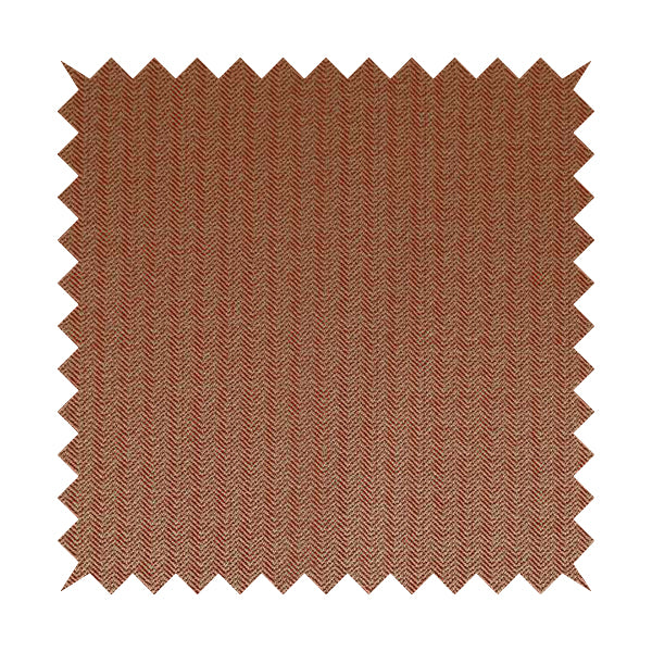 Kirkwall Herringbone Furnishing Fabric In Red Colour - Made To Measure Curtains