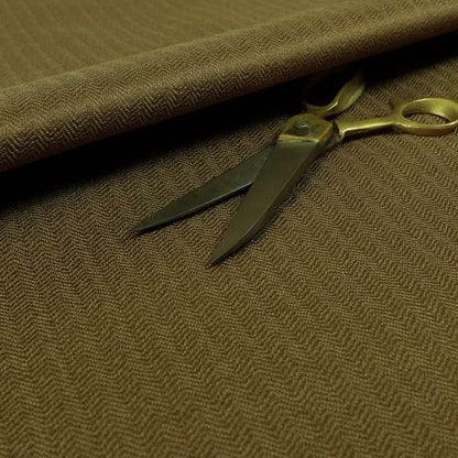 Kirkwall Herringbone Furnishing Fabric In Brown Colour - Made To Measure Curtains