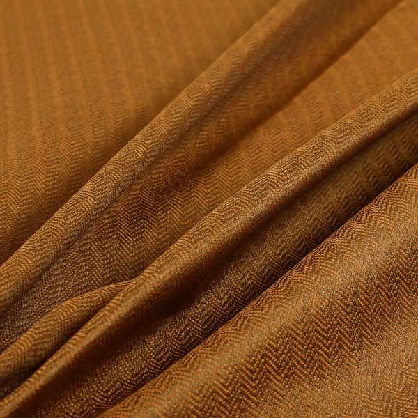 Kirkwall Herringbone Furnishing Fabric In Orange Colour - Made To Measure Curtains