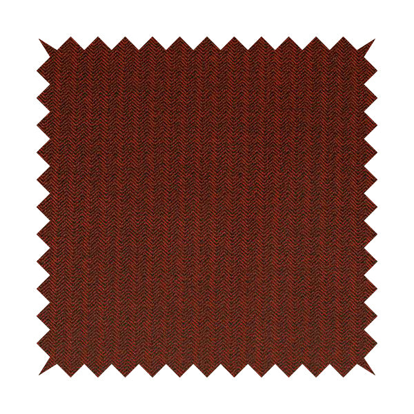 Kirkwall Herringbone Furnishing Fabric In Dark Red Colour - Roman Blinds