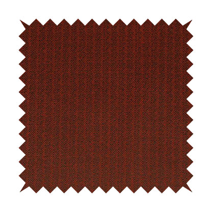 Kirkwall Herringbone Furnishing Fabric In Dark Red Colour - Handmade Cushions