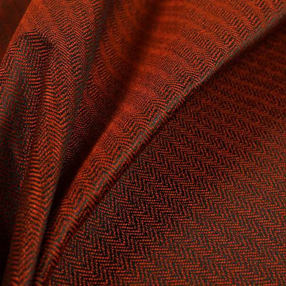 Kirkwall Herringbone Furnishing Fabric In Dark Red Colour - Roman Blinds